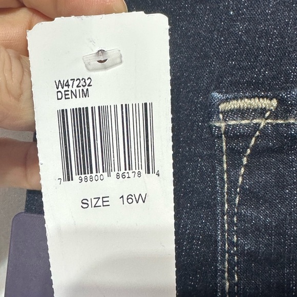 NYDJ - dark blue denim plus size bootcut jeans - 16w - NWT - Picture 5 of 5